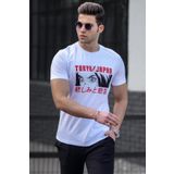 Madmext 5224 Beyaz Erkek T-shirt