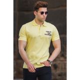 Madmext 5247 Sarı Polo Yaka Erkek Tişört
