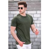 Madmext 5268 Haki Basic Erkek Tişört