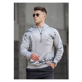Madmext 5291 Boyalı Gri Erkek Sweatshirt