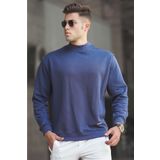 Madmext 5301 Lacivert Erkek Balıkçı Yaka Sweatshırt