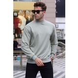 Madmext 5301 Mint Yeşili Balıkçı Yaka Sweatshirt