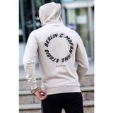 Madmext 5306 Bej Baskılı Erkek Sweatshirt