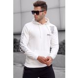 Madmext 5313 Ekru Baskılı Erkek Sweatshirt