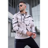 Madmext 5324 Bej Kapüşonlu Erkek Sweatshirt