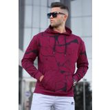 Madmext 5324 Bordo Kapüşonlu Erkek Sweatshirt