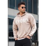 Madmext 5327 Bej Kapüşonlu Erkek Sweatshirt