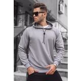 Madmext 5334 Boyalı Gri Erkek Sweatshirt