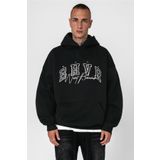 Madmext 5344 Siyah Oversize Erkek Sweatshirt