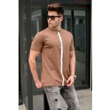 Madmext 5378 Baskılı Kahverengi T-shirt