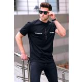 Madmext 5395 Erkek Baskılı Siyah T-shirt