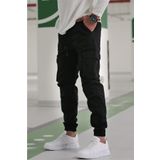 Madmext 5447 Siyah Erkek Kargo Cep Pantolon