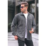 Madmext 5580 Antrasit Regular Fit Oduncu Erkek Gömlek