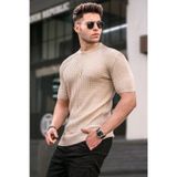 Madmext 5685 Erkek Bej T-shirt
