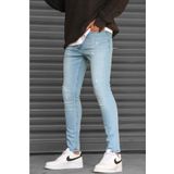 Madmext 5712 Skinny Fit Buz Mavisi Erkek Jean