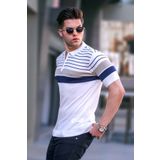 Madmext 5732 Erkek Vizon Polo Yaka Fermuarlı Tişört