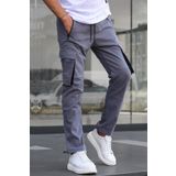 Madmext 5791 Füme Kargo Cep Erkek Jogger Pantolon