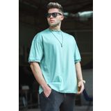 Madmext 5803 Mint Yeşili Oversize T-shirt