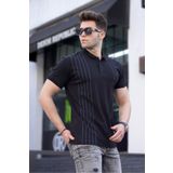 Madmext 5822 Siyah Polo Yaka Erkek T-Shirt