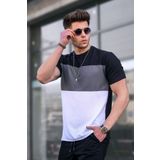 Madmext 5826 Erkek Renk Bloklu Siyah T-shirt