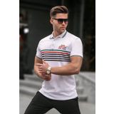 Madmext 5869 Çizgili Polo Yaka Tişört
