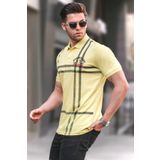 Madmext 5872 Sarı Desenli Erkek T-shirt