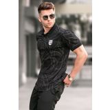 Madmext 5873 Desenli Polo Yaka Tişört
