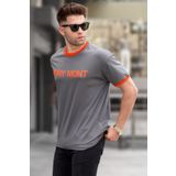 Madmext 5884 Füme Baskılı Regular Fit Erkek T-shirt