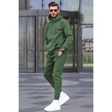 Madmext 5905 Haki Yeşili Kapüşonlu Basic Eşofman Takımı
