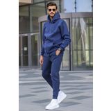 Madmext 5905 Lacivert Kapüşonlu Basic Eşofman Takımı