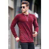 Madmext 5965 Bordo Bisiklet Yaka Erkek Kazak