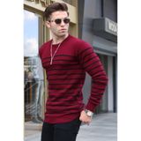 Madmext 5992 Bordo Bisiklet Yaka Erkek Triko Kazak
