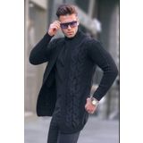 Madmext 5996 Siyah Basic Örgü Erkek Hırka