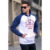 Madmext 6011 Karmelanj Erkek Nakışlı Kapüşonlu Sweatshirt