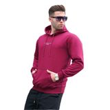 Madmext 6017 Kapüşonlu Baskılı Bordo Erkek Sweatshirt