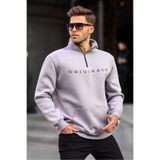 Madmext 6028 Gri Erkek Sweatshirt