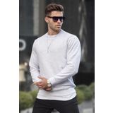 Madmext 6047 Karmelanj Basic Bisiklet Yaka Erkek Sweatshirt