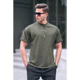 Madmext 6060 Haki Likralı Basic Erkek T-shirt