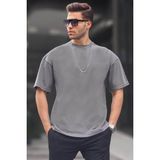 Madmext 6066 Füme Oversize Fit Basic Erkek T-shirt