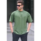 Madmext 6066 Haki Oversize Erkek T-shirt