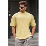 Madmext 6066 Sarı Oversize Erkek T-shirt