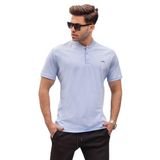 Madmext 6067 Bebe Mavisi Hakim Yaka Erkek T-shirt