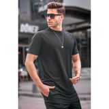 Madmext 6069 Siyah Regular Fit Basic Erkek T-shirt