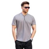 Madmext 6086 Füme Fermuar Yaka Erkek T-shirt