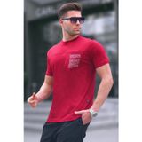 Madmext 6102 Bordo Regular Fit Yama Cepli Erkek T-shirt