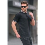 Madmext 6105 Siyah Regular Fit Polo Yaka Erkek T-shirt
