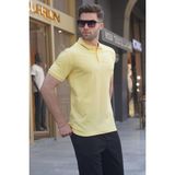 Madmext 6113 Sarı Polo Yaka Erkek T-shirt