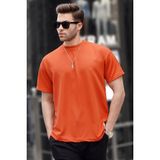Madmext 6127 Turuncu Oversize Basic Erkek T-shirt