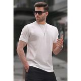 Madmext 6131 Ekru Regular Fit Basic Erkek T-shirt