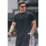Madmext 6131 Siyah Regular Fit Basic Erkek T-shirt